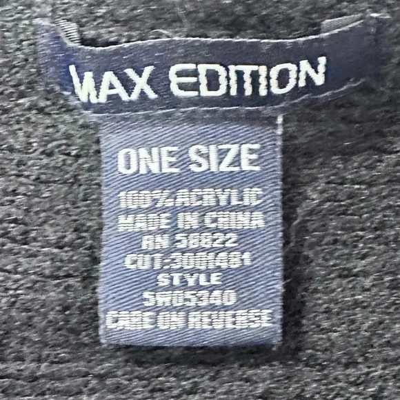 Max Edition Black Fringe Poncho - Picture 3 of 10